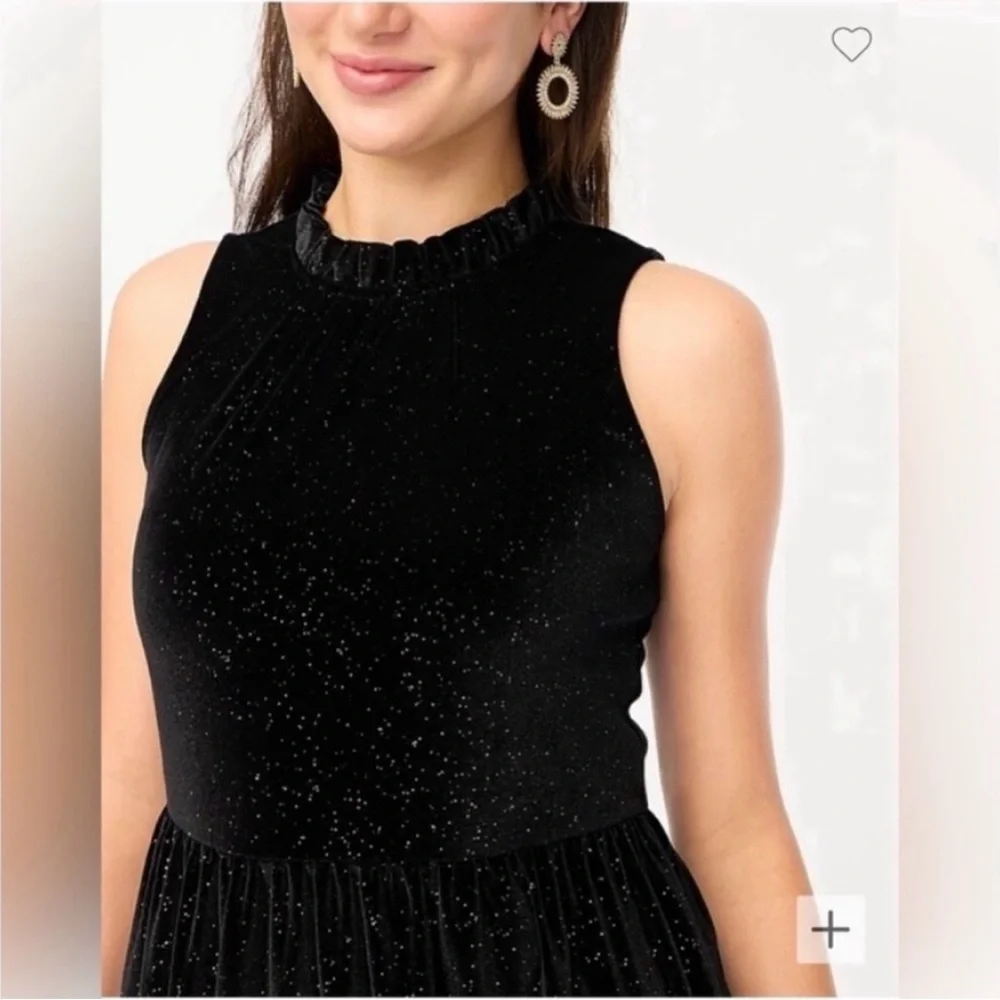 J. Crew Elegant Black Velvet Sleeveless Dress